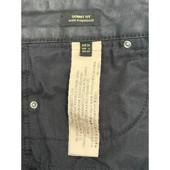 MOSSIMO DUTTI Black Skinny Fit Waxed Jean Pant  | 6 - Picture 7 of 8